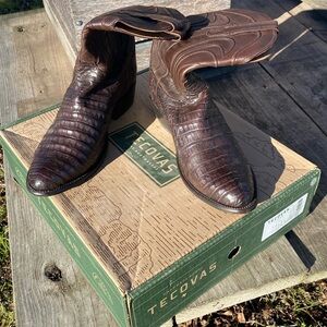 Tecovas - Size 14D - The Dillon - Chocolate Caiman Dark Brown
